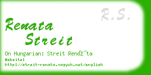 renata streit business card